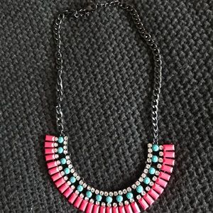 Statement necklace !! Teal & Pink !!